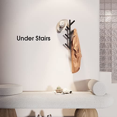 RRG Vertical Wall Coat Rack, 16 inch Metal, for Hats & Jackets (16")