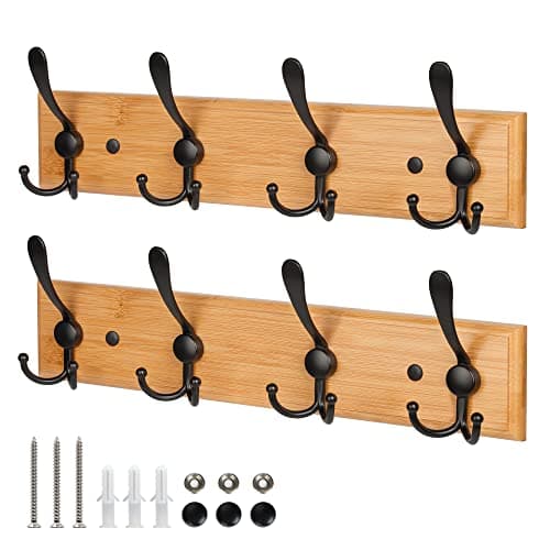 GlazieVault Stainless Steel Coat Rack (2 Pack) - Heavy Duty Hooks for Hats, Towels, Robes - Silver — Woden Tri