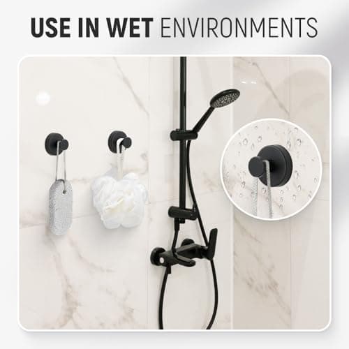 Luxe No-Drill Stainless Steel Waterproof Towel Hooks for Bathrooms