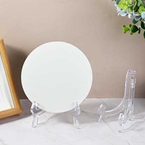 Clear Acrylic Plate Stand, 2 Pieces 4.4/6.4-Inch Display Easels