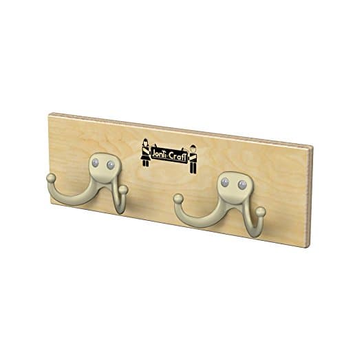 Jonti-Craft Wall Mount Coat Rail, 7 Hooks — 2 Hooks