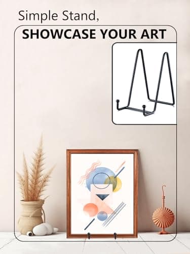 5 Pack Metal Plate Display Stands – Durable Holders for Books, Pictures, Artworks, Home Décor