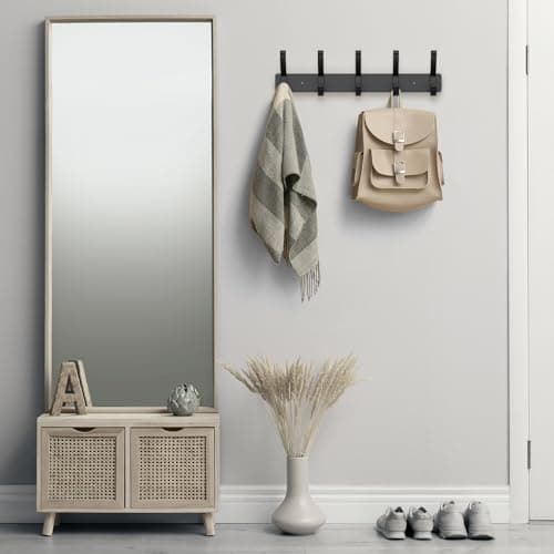 2PCS 5-Hook Coat Rack Wall Mount for Entryway, Bedroom, Bathroom