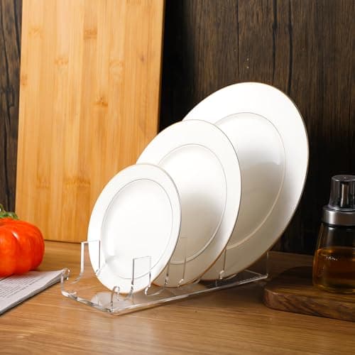 Domensi Acrylic Plate Stands for Display China Place Setting