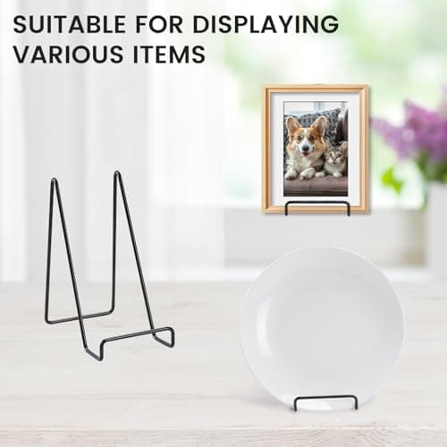 Black Metal 6 Pack 6 Inch Display Stands for Books and Art