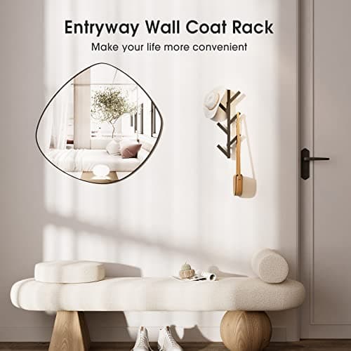 RRG Vertical Wall Coat Rack, 16 inch Metal, for Hats & Jackets (16")
