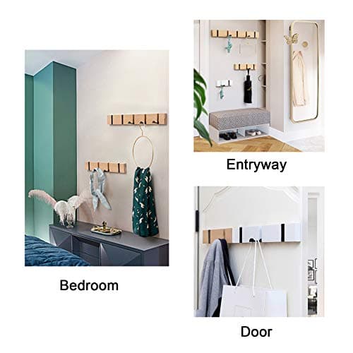 Space-Saving Wall-Mounted Coat Rack with 4 Hooks - White