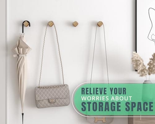 Comfify Bamboo Wall Hooks for Hanging Essentials