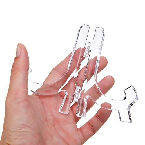Hestya 8pcs Clear Acrylic Easels for Displaying Pictures (4.5 Inch)
