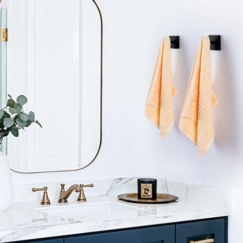Matte Black 4-Pack Bath Towel & Robe Hook, 304 Stainless Steel, Heavy Duty Bath & Kitchen Wall Mountjącego