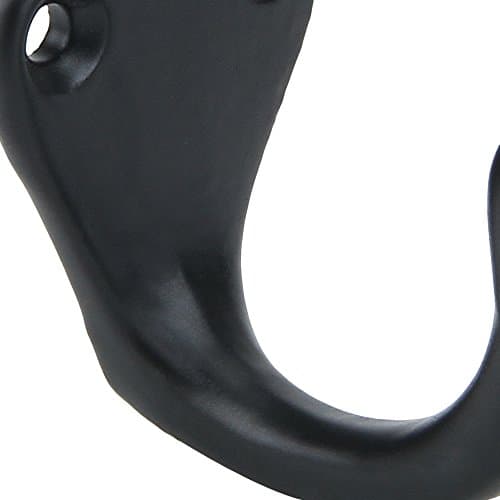 12-Turnsure Heavy Duty Coat Hooks, Black Powder Coat Finish