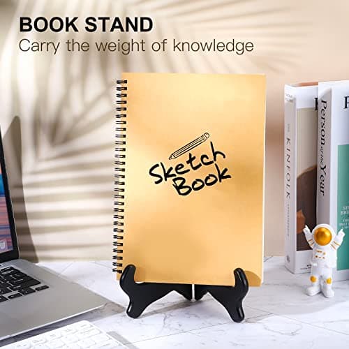 Black Wooden Easel Stand for Display Pictures, Cook Books & Art (3 Sizes: 4", 6", 8")
