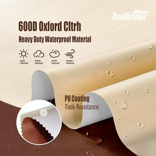Outsunny Beige & Brown Heavy Duty Pool Towel Rack Cover