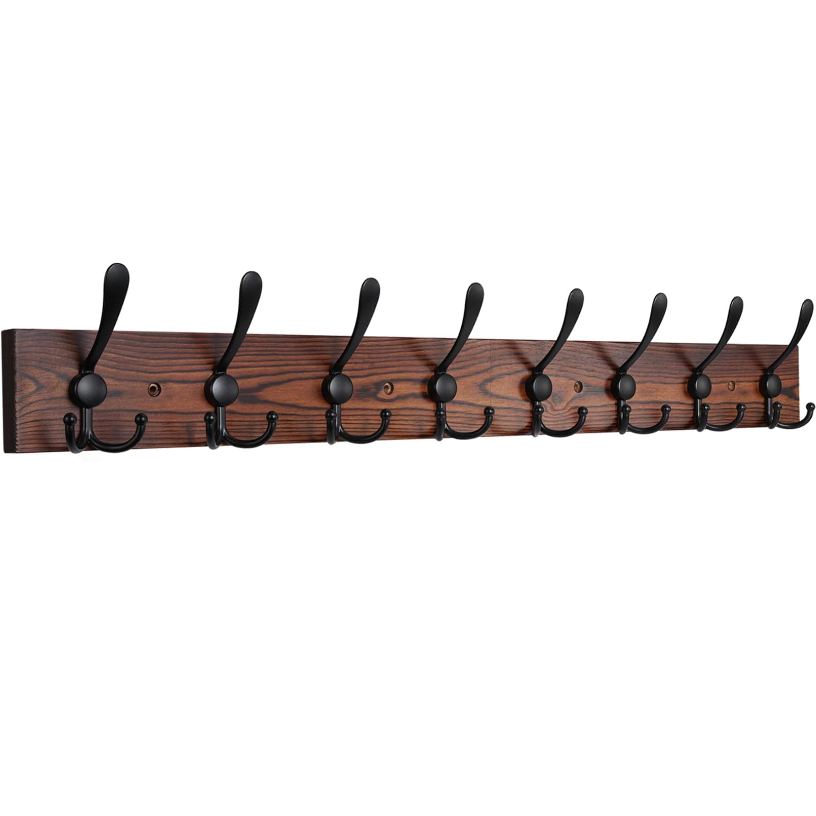 Wall Mounted Coat Rack with 8 Hooks for Entryway