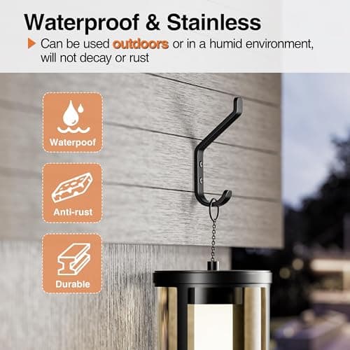 Hatisan 10-Pack Heavy Duty Coat Hooks, 20LB Capacity for Closets & Entryways