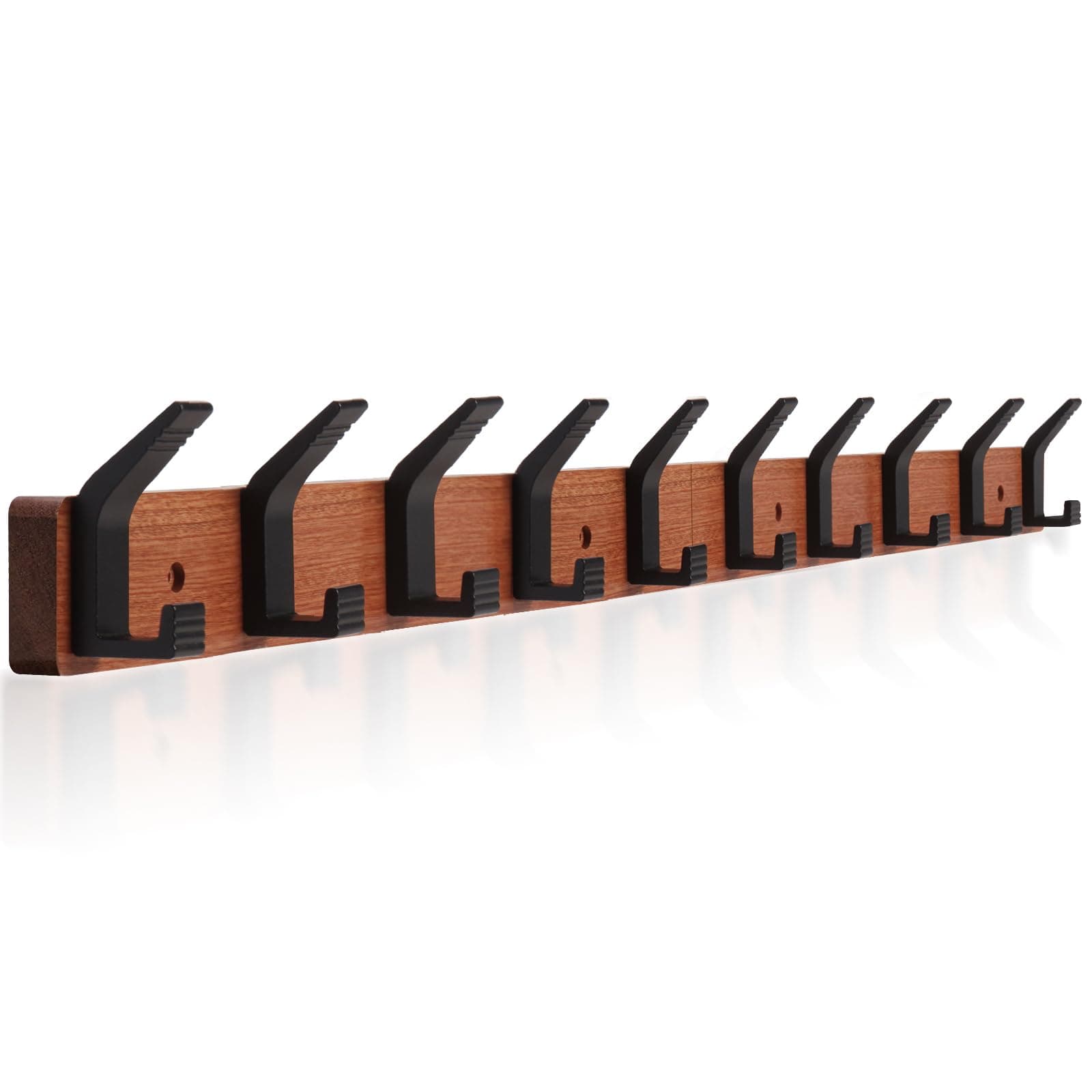 IBosins 33.5'' Wall-Mounted Coat Rack with 10 Double Hooks for Entryway