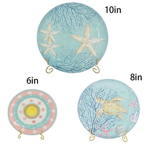 LIONWEI 6 Pack Gold Iron Easel Display Stand for Pictures and Arts