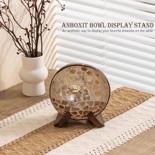 3.5 Inch Bowl Stand, Wooden Display Holder for Large Platters and Dishes