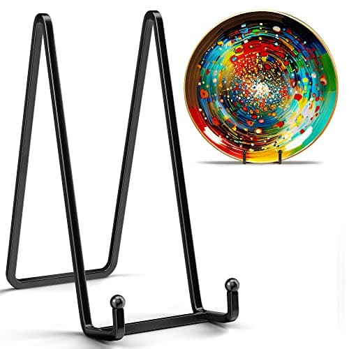 3 Pack 8 Inch Metal Wire Plate & Picture Display Stand