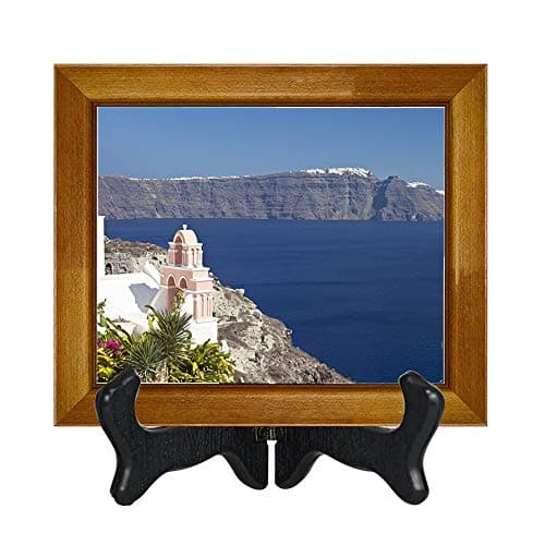 Artliving 5 Inch Black Wood-Like Plastic Picture Frame Display Stand - Set of 4