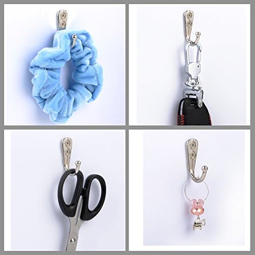EBOOT 20 Pc Small Coat Hooks for Robes, Towels, Bags & Hats with 50 Screws