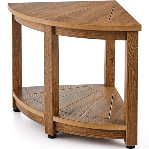 VEVOR HDPS Waterproof Shower Bench, 18.5" Corner Stool with Storage, 350lbs Capacity