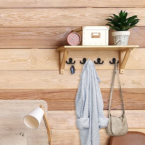 Heavy Duty Double Prong Wall Hooks for Coats and Hats - 20 Pack