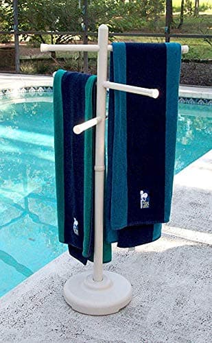 USA-Made Outdoor Lamp Company 3-Bar Towel Rack - Bone, 50" Tall
