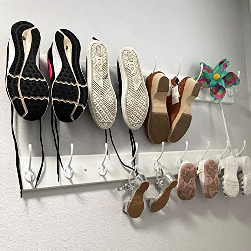 10 Pack Heavy Duty Dual Coat Hooks - Wall Mount with 40 Screws