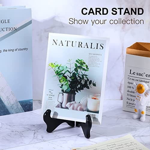 Black Wooden Easel Stand for Display Pictures, Cook Books & Art (3 Sizes: 4", 6", 8")