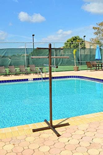 Bronze Premium Extra Tall Pool & Spa Towel Rack Outdoor PVC