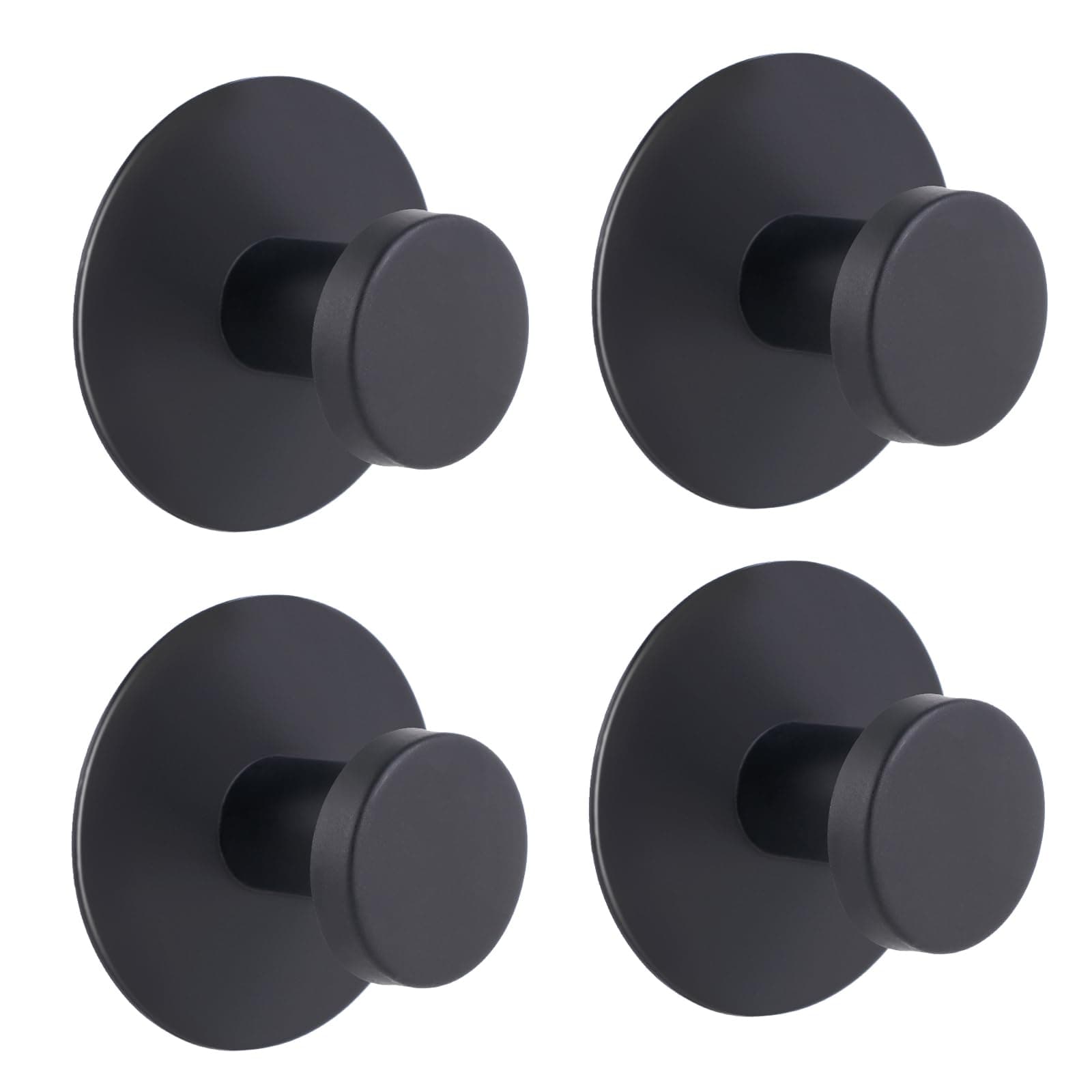 Bathroom Wall Towel Hooks - Stainless Steel, Up to 12LB, Matte Black