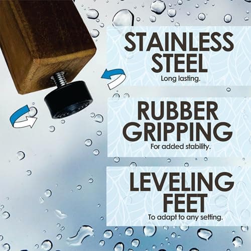 AquaTeak Kai™ Angled Corner Teak Foot Rest for Optimal Shaving & Washing