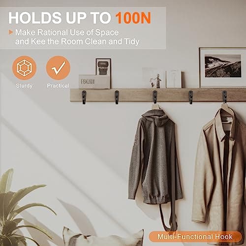 20PCS Heavy Duty Metal Wall Hooks for Coats, Towels, Backpacks & More
