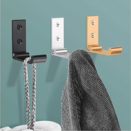 Matte Black 6PCS Aluminum Alloy Coat & Towel Hooks Heavy Duty Indoor Outdoor