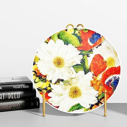 Svenjbb 6 Inch Gold Iron Easel Display Stand for Plates and Decor