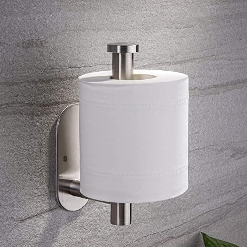 YIGII Stainless Steel Brushed Self-Adhesive Toilet Paper Holder