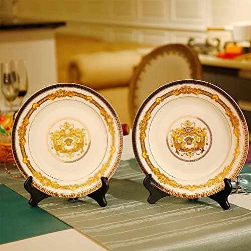 Tatuo 2-Pack Wooden Plate Stands for Display and Decor