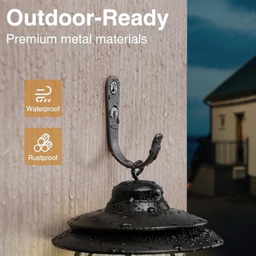 Black Metal Wall Hooks - 10 Pack for Bathroom, Kitchen, Closet & Garage