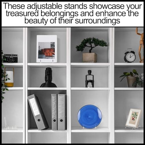 Clear Acrylic Plate Stand with Adjustable Wire Holder Stand 4.75" H