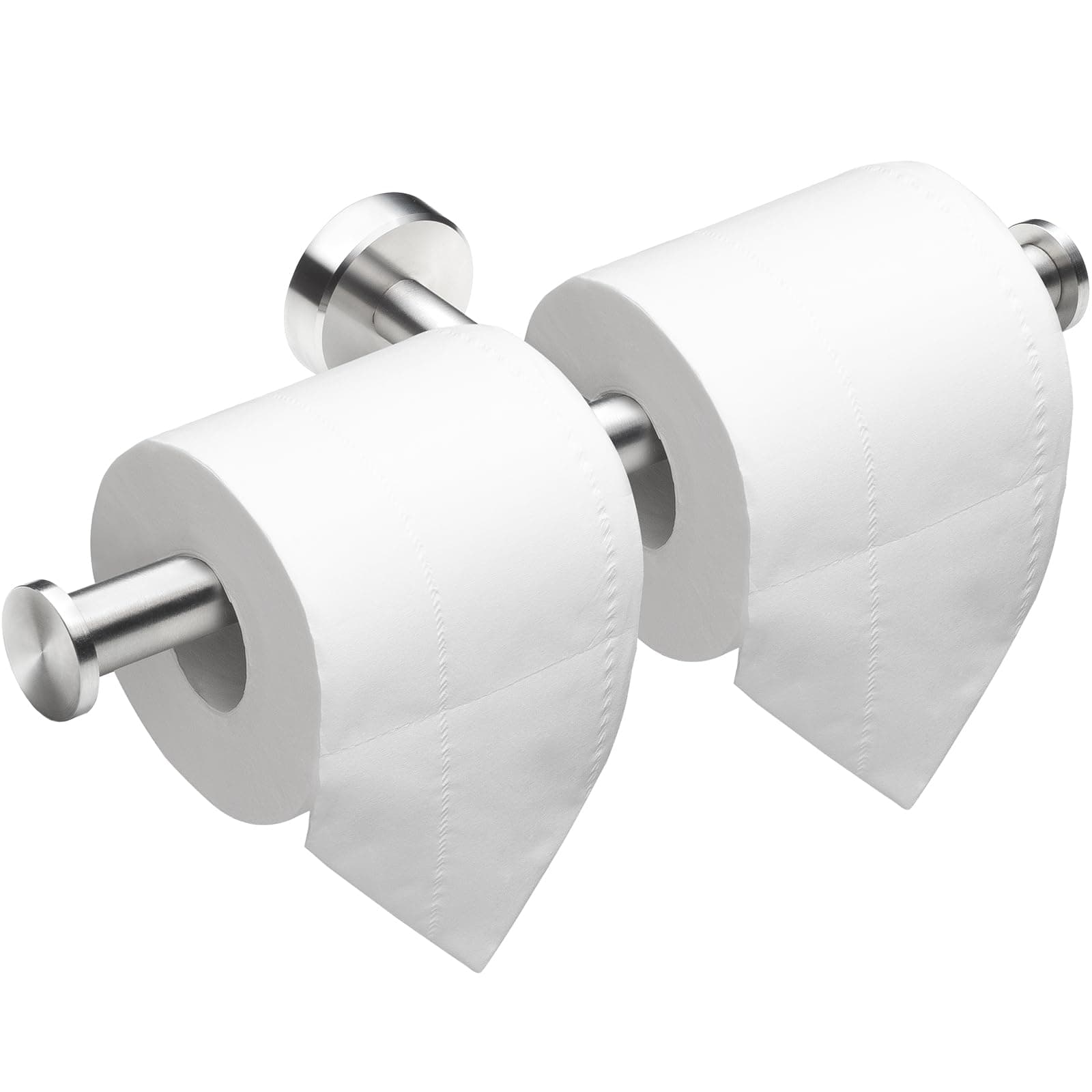 Double Roll Toilet Paper Holder, Brushed Nickel, 304 Stainless Steel for Commercial Restrooms