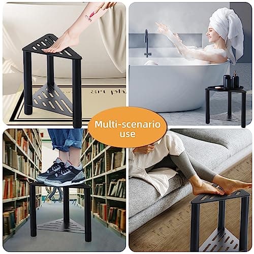 Shower Foot Rest, Corner Shower Stool, Shower Stool for Shaving Legs