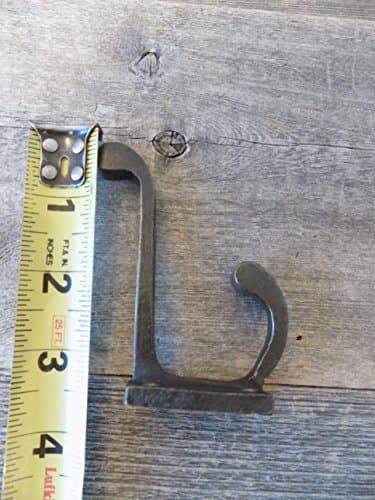Midwest Craft House 10-Coat Hooks, 3.5" Long Iron Hooks for Hats, Coats, Towels
