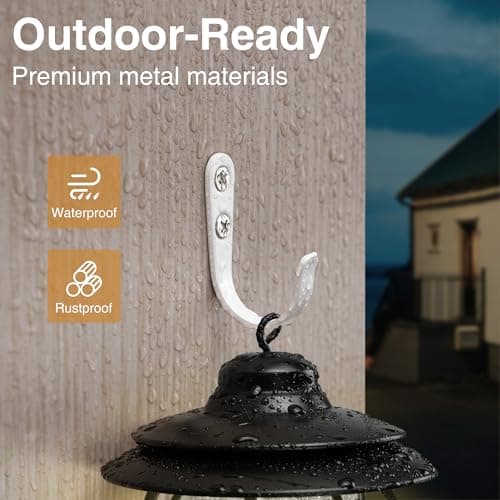 10 Pack Metal Wall Hooks for Bathroom, Kitchen, Closet & Garage - Holds Up to 40 lbs