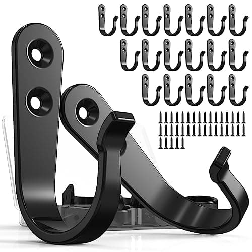 20PCS Heavy Duty Metal Wall Hooks for Coats, Towels, Backpacks & More