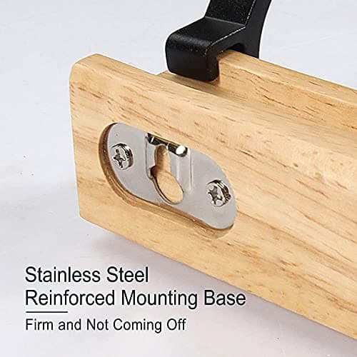 Black 1PC Coat Hook Rail 15 Inch Metal Wall Mount Coat Rack