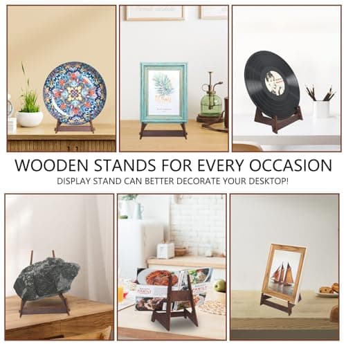 6 Inch Wooden Display Stand for Plates, Frames, Photos & Decor – Tabletop Art