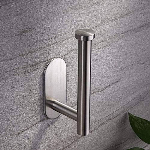 YIGII Stainless Steel Brushed Self-Adhesive Toilet Paper Holder