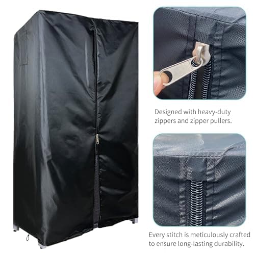 Waterproof 24-Inch Towel Rack Cover for 66-Gallon Rattan Wicker Towel Valet