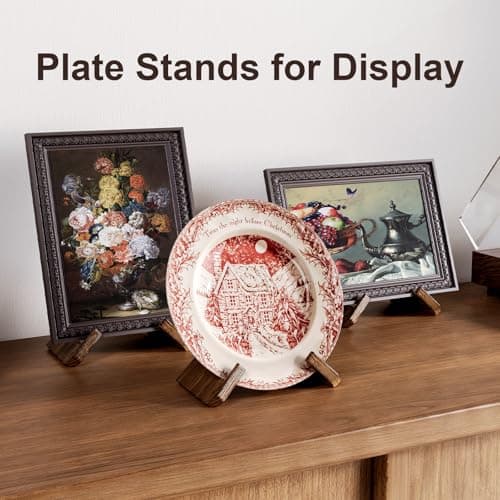 6.5 Inch Wood Picture Frame Stand, Decorative Display Holder for Books, Cookbooks, Art Photos